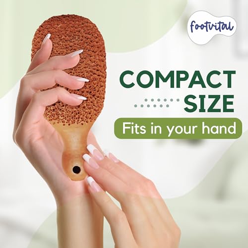 Pumice Stone for Feet, Foot Exfoliator Scrubber, Callus Remover, Made of Natural Terra-Cotta, Exfoliates & Smooths Rough Skin