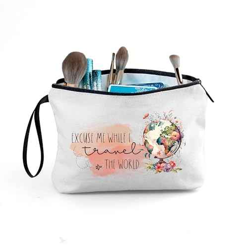 Travel Gifts for International Travelers Women Female Friend Daughter Mom Sister Cosmetic Makeup Bag Organizer Christmas Birthday