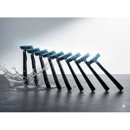 100 Twin Blade Black Disposable Razors in Bulk - Professional or Home Use