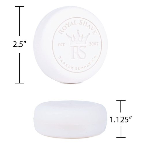 Royal Shave Premium Hard Shaving Soap Puck Refill, Lemon Sandalwood Scent- 3.5oz