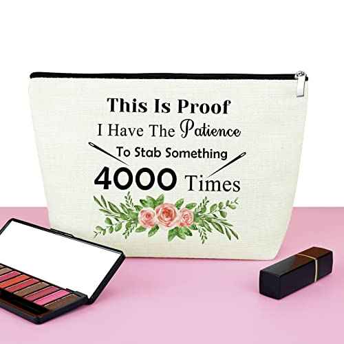 Mxrymvu Cross Stitch Project Gifts Makeup Bag Sewing Gift Cosmetic Bag for Mom Grandma Aunt Sister Daughter Quilter Cross Stitch Supplies Birthday Christmas Thanksgiving Unique Present Travel Pouch