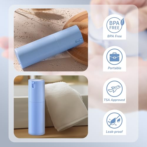 1 oz Airless Pump Bottles, Travel Lotion Container, Skincare Containers for Moisturizer(Plastic, Multicolor, 3Pcs)