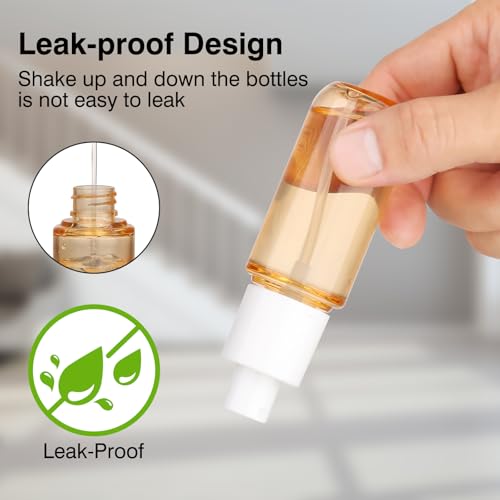 Travel Spray Bottles 1.35oz/40ml Fine Mist Empty Spray Bottles Mini Refillable Plastic Travel Bottle Set for Traveling and Outgoing