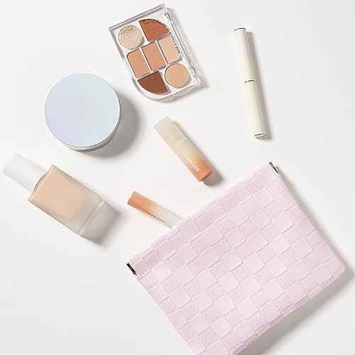 Leather Pocket Cosmetic Bag for Purse,Coin Purse Lipstick Cosmetic Accessories Organizer, Travel Kit Storage Pouch,Waterproof Portable No Zipper Self-closing