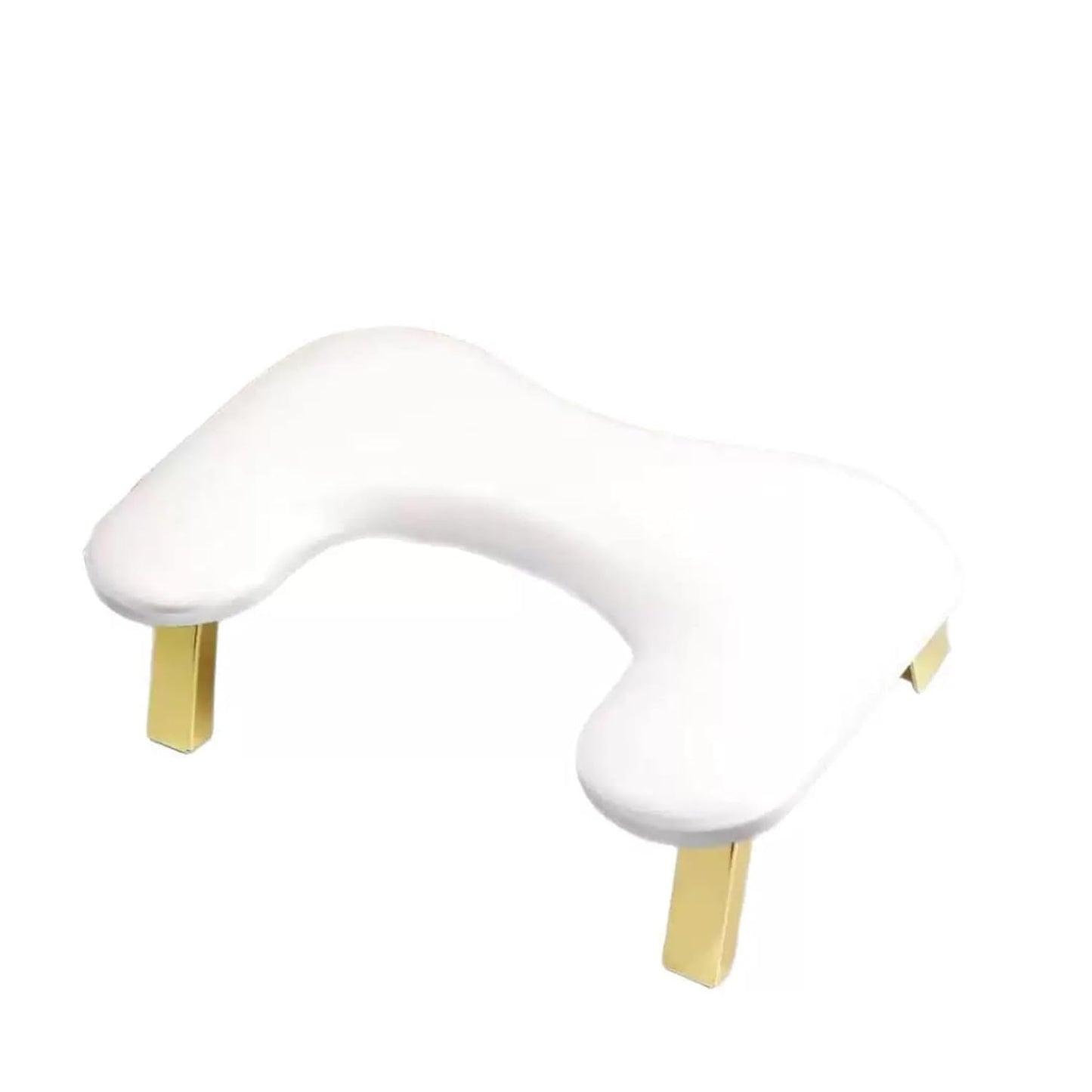 Nail Arm Rest - PU Leather U-Shaped Manicure Support | Foldable Design, White Color