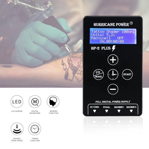 Tattoo Gun Kit - Tattoo Machine Kits Tattoo Supplies Set Tattoo Pen With Tattoo Needles Transfer Paper Suitcase for Tattoo Beginners (black 1)