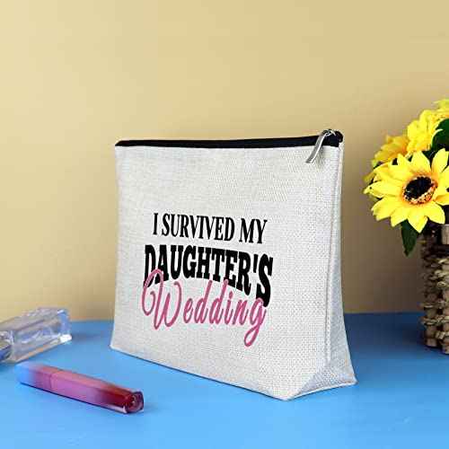 Mother Of The Bride Gift from Daughter Makeup Bag Wedding Gifts for Mother in Law Cosmetic Bag Pouch Wedding Keepsake Gift Engagement Announcement Bridal Shower Gifts for Bride's Mom