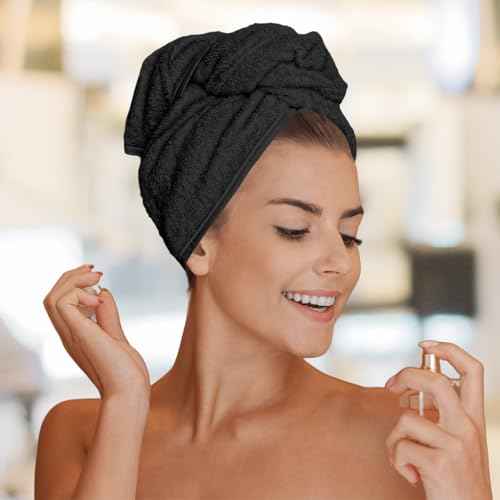 Reed&Pick 24 Pack Black Hand Towels 100% Cotton Spa Towels 16x26 inches Highly Absorbable Facial, Gym, Hair and Face Towels in Bulk