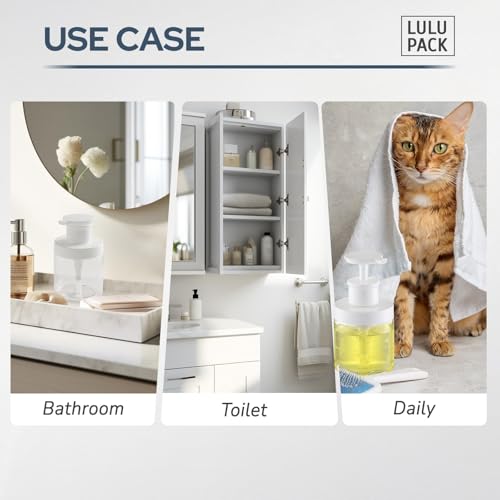 Pump Bottle Dispenser for Soap : Shampoo Container for Travel Conditioner - Refillable Jar for Hand Lotion and Dish - Empty Plastic 250ml Clear