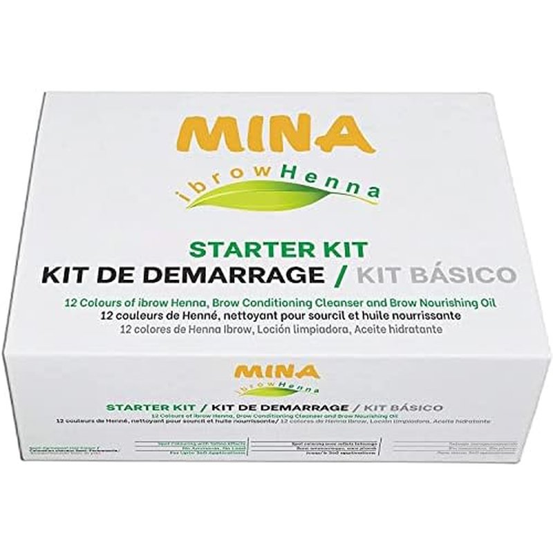 MINA ibrow Hair Color Starter Kit Pack (Starter Kit 12 Color)