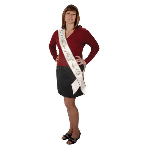 Mother Of The Groom Satin Sash Party Accessory (1 count) (1/Pkg)