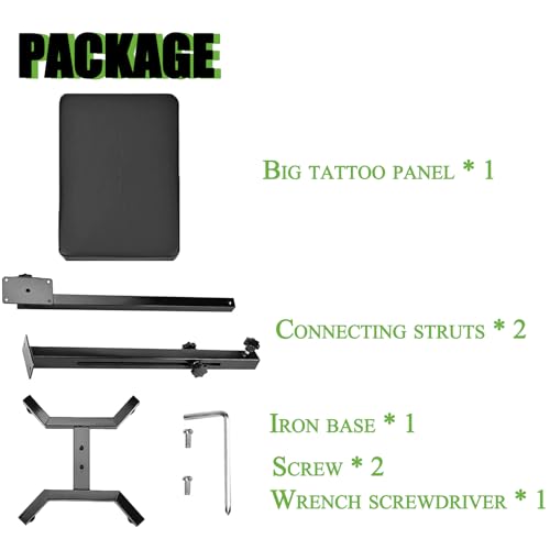 Tattoo Arm Rest - Beoncall Tattoo armrest and Legrest Stand 360¡ÆAdjustable Armrest Foldable Legrest Leather Pad Thick Sponge Stable Base for Tattoo Studio Tattoo Artists