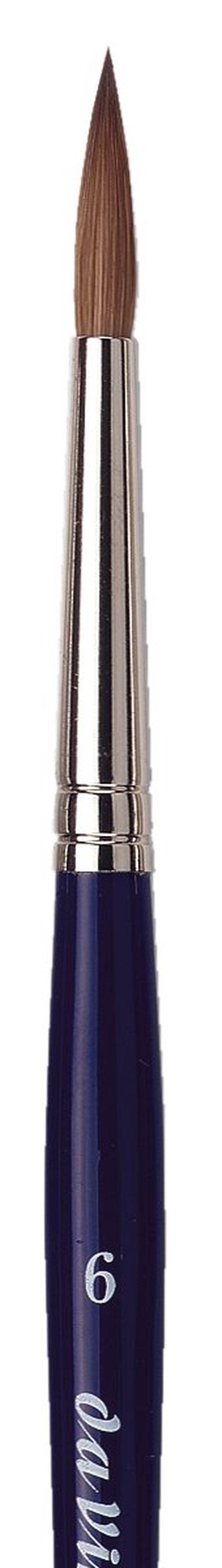 da Vinci Nails Series 1522 Acrylic Technique Nail Brush, Round Russian Red Sable with Blue Polished Handle, Size 6