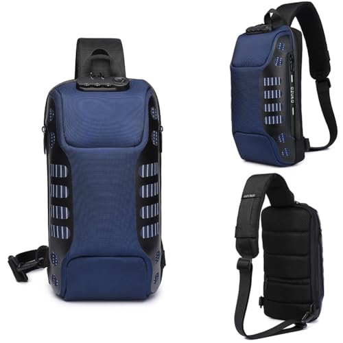 ZUK Anti Theft Sling Bag Shoulder Crossbody Backpack Waterproof Chest Bag with USB Charging Port Lightweight Casual Daypack