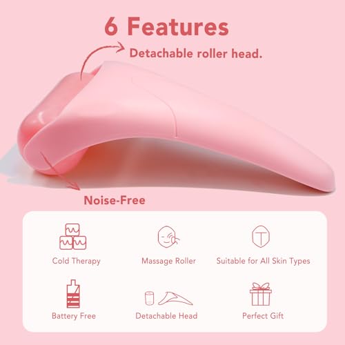 huefull Ice Roller for Face Women, Skin Care Set & Ice Face Roller£¬Self Care Gifts for Women,Reduces Puffiness and Wrinkle, Facial Massager Tool & Spa Pink Gifts
