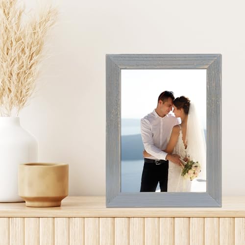Lawrence Frames 5x7 Charlotte Weathered Gray Wood Picture Frame
