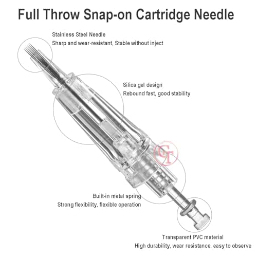 50pcs/Pack Permanent Makeup Needles Cartridge for Eyebrow Eyliner Tattoo Machine 1P 3P 5P 5F 7F for Ombre Powder Eyebrow Shading Microblading Makeup (50pcs 5F)