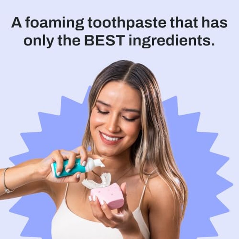 autobrush Fluoride Foaming Toothpaste for Adults, Mint Flavor, Whitening & Deep Cleaning, Travel Friendly, Anti-Cavity (Pack of 3)