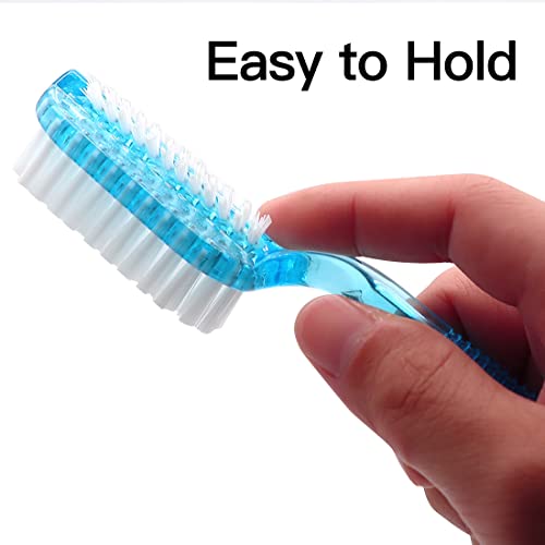 Handle Grip Fingernail Brush Two Sided Nail Brush Foot Scrub Brush Soft Stiff Bristles Hand Cleaning Brushes Nails Toes Scrubber for Men Women Kids,4 PCS