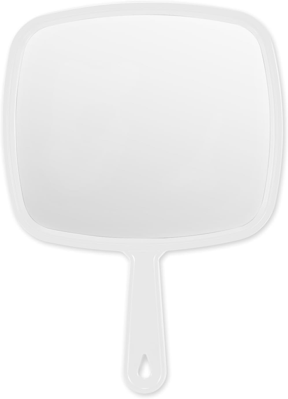 Extra Large Handheld Mirror,Hand Salon Mirror with Handle for Barbers, Hairdressing (Black,12.4" Lx 9" W)