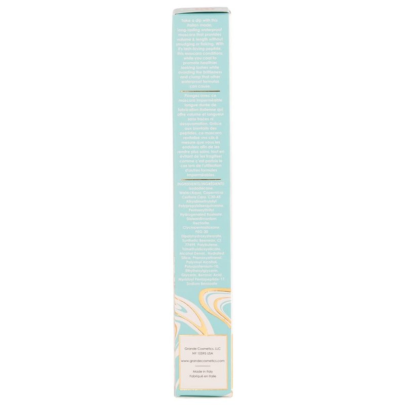 Grande Cosmetics GrandeMASCARA Waterproof Conditioning Peptide Mascara - for Buildable Volume & Length, Waterproof & Clump-Free, Lash & Extension Friendly - Black (0.20 oz)