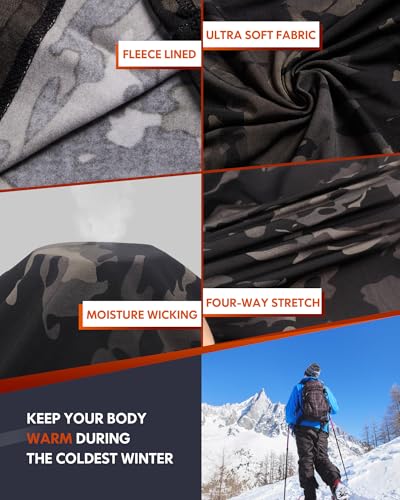 CL Thermal Underwear Long Johns for Men,Hunting Gear Sport Top and Bottom Set Winter Base Layer Long Underwear for Outdoor