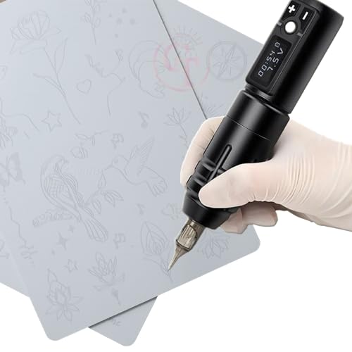 Silicone Tattoo Training Pad 1.5mm Thickness Double Sided Pre-printed Gray Fine Line Tiny Tattoo Practice Skin for Line Practice (1pc)
