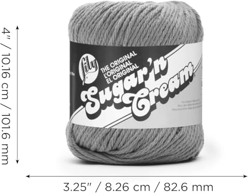Lily Sugar 'N Cream The Original Solid Yarn, 2.5oz, Medium 4 Gauge, 100% Cotton - Purple - Machine Wash & Dry