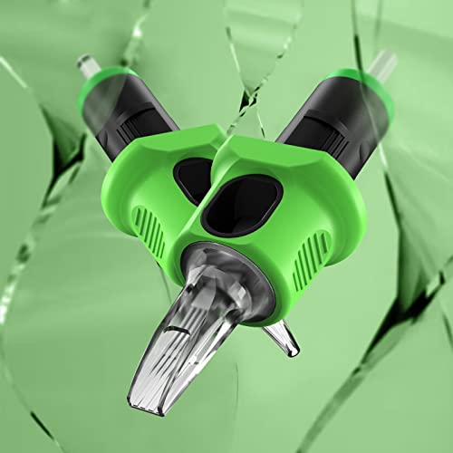 INKin Kelly Finger Ledge Tattoo Cartridge Needles 5RL Round Liner #10 Bugpin L-Taper 16Pcs With Membrane for Rotary Tattoo Machine Pen Supplies (1005RL)