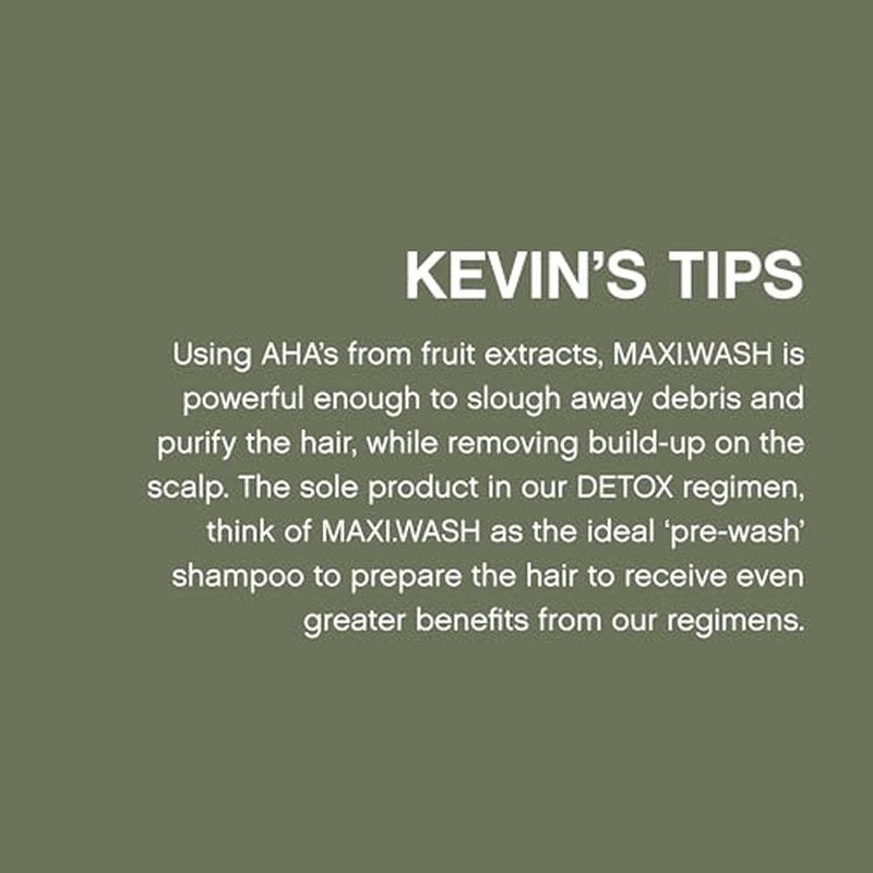 KEVIN.MURPHY MAXI.WASH - Detox Shampoo - Removes Buildup & Minerals - Colour-Safe-Scalp-Friendly - Sulphate & Paraben Free - 1000 mL / 33.8 fl oz