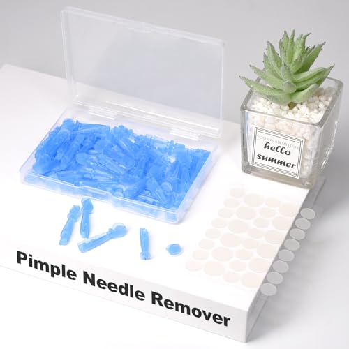 Sterile Pimple Needles, 50 Pcs Disposable Acne Needles and 72 Dots Acne Pimple Stickers - Effective Blemish & Blackhead Removal Tools for Clear Skin