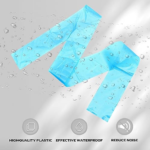 Clip Cord Covers with Tattoo Grip Tapes - 125pcs Clip Cord Sleeves and 6pcs Grips Tapes Blue PlasticTattoo Bags with Black Self-Adhesive Bandages Cover