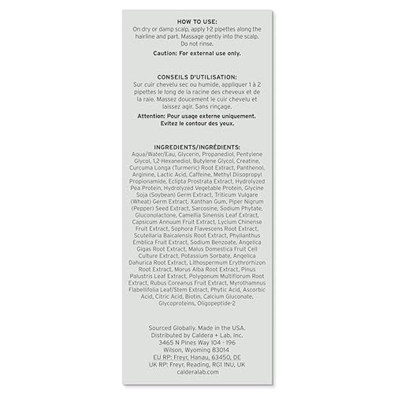 Caldera + Lab The Hair Serum | Men¡¯s Thickening Serum for Thinning & Receding Hair, Supports Fuller & Stronger-Looking Hair, Dermatologically Tested - All Hair Types