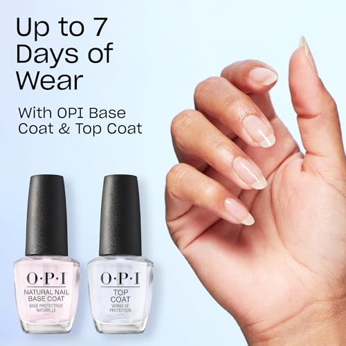 OPI Nail Lacquer Nail Polish | Opaque Light Blue Green Shimmer Chip Resistant Nail Polish | Fast Drying, Streak Free