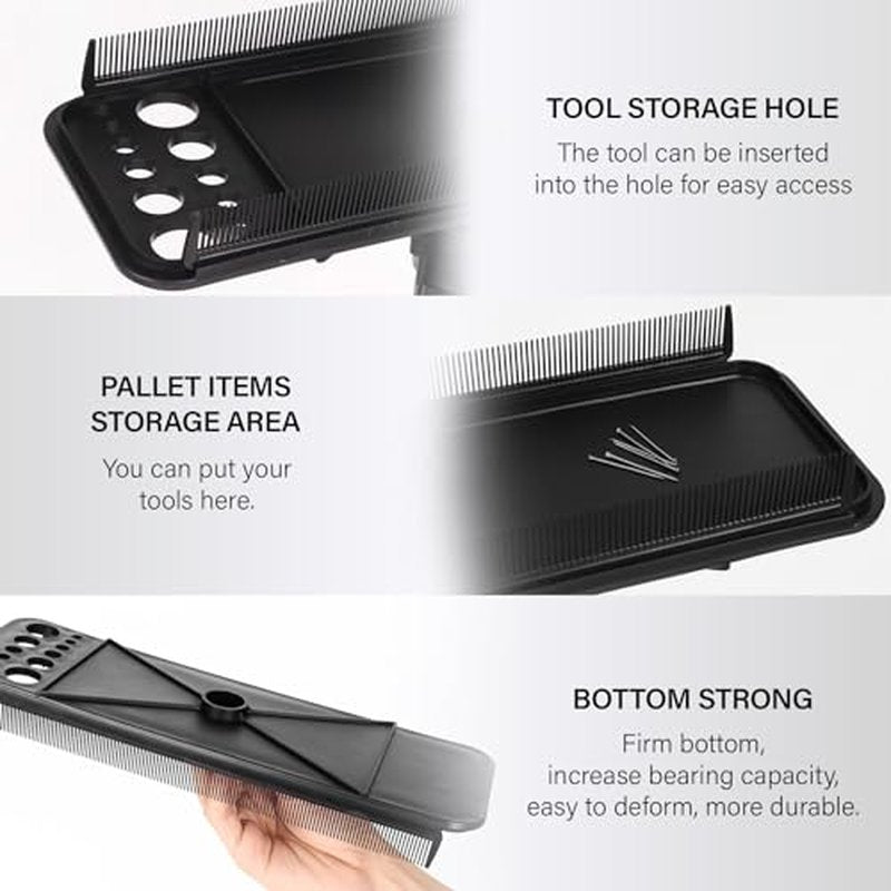 Hair Extension Holder Hanger Braiding Rack Extension Tool Double-Side Teeth Extension Display Holder Hair Separator holder for Hair Salon Home (Tripod not included)