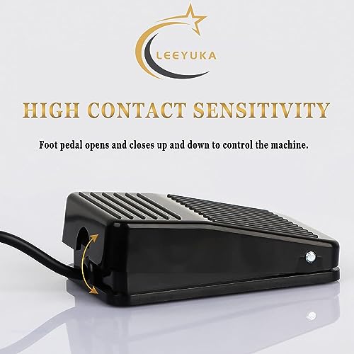 LEEYUKA Tattoo Foot Pedal - Plastic Tattoo Foot Pedal Black Round Tattoo Foot Switch for Tattoo Machine Tattoo Power Supply Tattoo Supplies