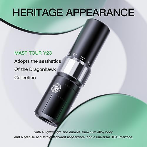 Dragonhawk Tattoo Kit, Tour Y23 Wireless Tattoo Kits Replaceable B2 Battery Tattoo Pen Machine Gun Kit with 6 Strokes Length Change for Beginner & Pro Aritsts Women Beauty