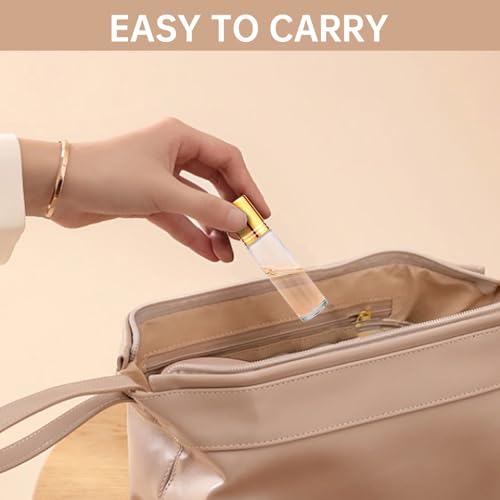 inice 12 Pack Essential Oil Roller Bottles 10ml Clear Glass Bottles Stainless Steel Roll On Ball Metal Cap for Daily Care