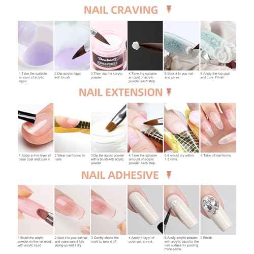 Acrylic Nail Kit With Drill And U V Light Full Nail Kit Set Professional Nail Starter Kit For Beginners Acrylic With Everything