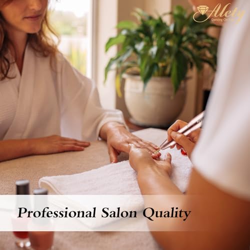 Electric Nail Drill Kit - Portable File for Acrylic Gel Nails, Professional Machine Efile Manicure Pedicure Tools With Gold Drill Bits for Home Salon Use