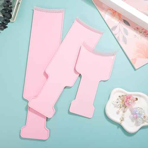 3 Pcs Balayage Boards Hair Coloring Board Highlighting Comb Hair Dye Kit Hair Highlighting Kit Long Board Coloring Set for Home Salon