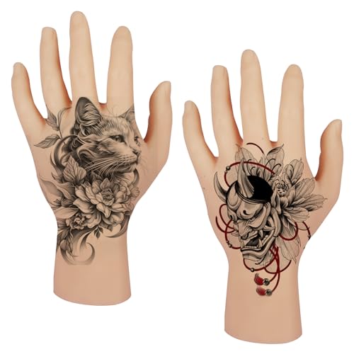 Tattoo Practice Hand with Wrist - Autdor Left Tattoo Fake Hand with Short Arm Silicone Hand Model Fake Skin Tattoo Practice Skin for Tattoo Training or Display for Tattoo Supplies Tattoo Artists