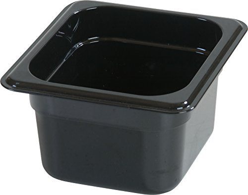 Carlisle FoodService Products 3068403-E Plastic Food Pan, 1/6 Size, 4 Inches Deep, Black