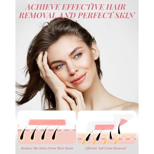 40PCS Facial Wax Strips for Hair Removal, Facial Hair Removal for Women, Waxing Kit for Women's Face, Bikini, Chest, Body, Arms, Legs, Back, & Brazilian | 40ct Waxing Strips & 4 calming Oil Wipes