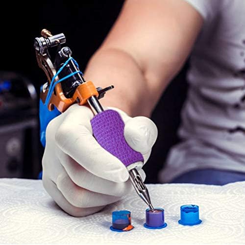 VideoPUP Tattoo Grip Tape Pink,24pcs Disposable Cohesive Tattoo Grip Cover Elastic Bandage Handle Grip Tube for Tattoo Machine Tattoo Grip Accessories, Purple