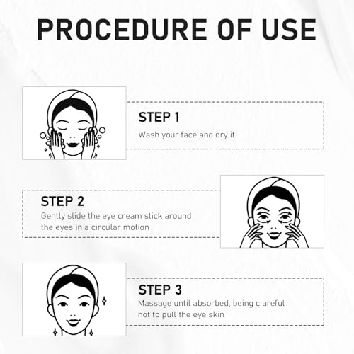 Under Eye Balm Stick for Under Eyes Bags,2025 New Turmeric Cream Erases Eyes Bags Within Minutes,Erase for Dark Circles Puffiness,Moisturizing Under Eye Balm for Travel Care Serum for Women(2PCS)