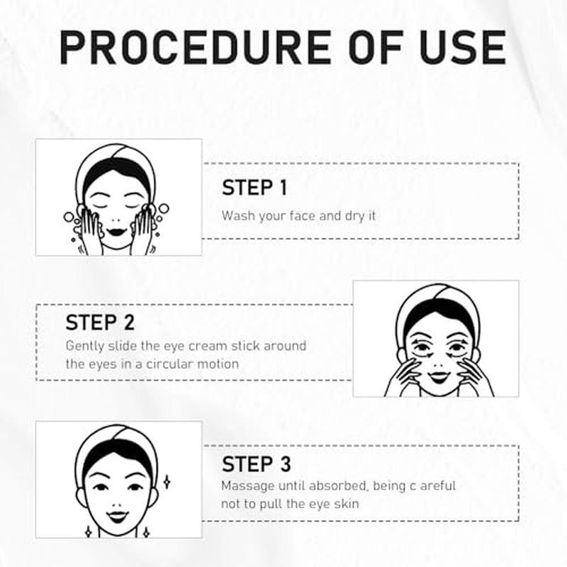 Under Eye Balm Stick for Under Eyes Bags,2025 New Turmeric Cream Erases Eyes Bags Within Minutes,Erase for Dark Circles Puffiness,Moisturizing Under Eye Balm for Travel Care Serum for Women(2PCS)