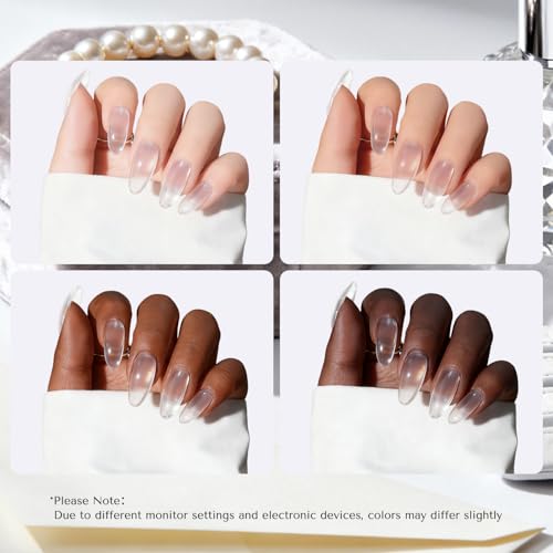 AZUREBEAUTY Dip Powder Clear Color 2Oz/56g, Basic Transparent Acrylic Dipping Powder Crystal French Nail Art Starter Manicure Salon DIY at Home, Odor-Free, Long-Lasting, No Nail Lamp Needed