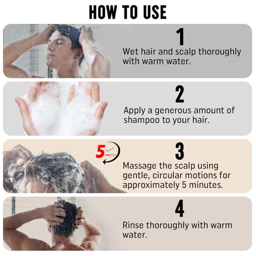 2Pcs Root Activator Shampoo - Hair Growth Root Activator Shampoo for Men and Women - Natural Formula for Hair Loss and Thinning Hair