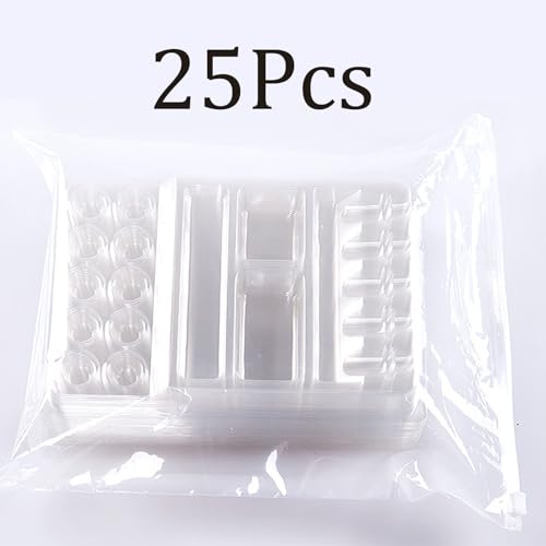 HOINCO 25PCS Disposable Tattoo Cartridge Tray,Plastic Tattoo Cartridge Cup Holder For Working Cup Cleaning Cup